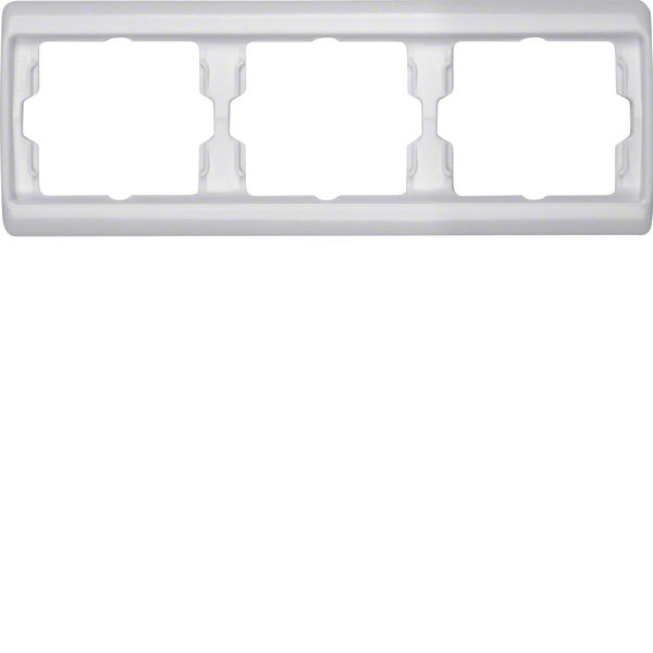 Frame 3gang horizontal Arsys polar white, glossy image 1