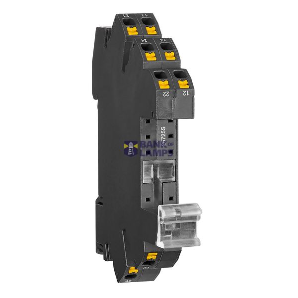 Terminal block with spring clamps, 5 mm, clear layout, 24 VDC. image 1