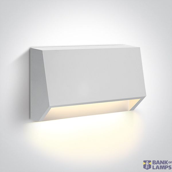 67386A/W/V WHITE WALL LIGHT 1,5W CCTV DARK LIGHT IP65 230V image 1