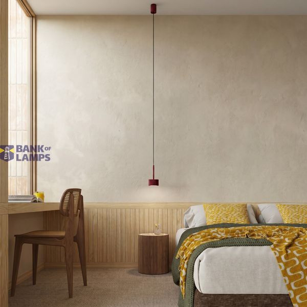 Pendant lamp AURA 1 burgundy Gx53 image 6