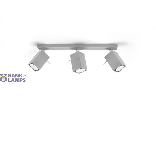 CEILING LAMP MERIDA 3 GREY GU10 3X40W IP20 image 5
