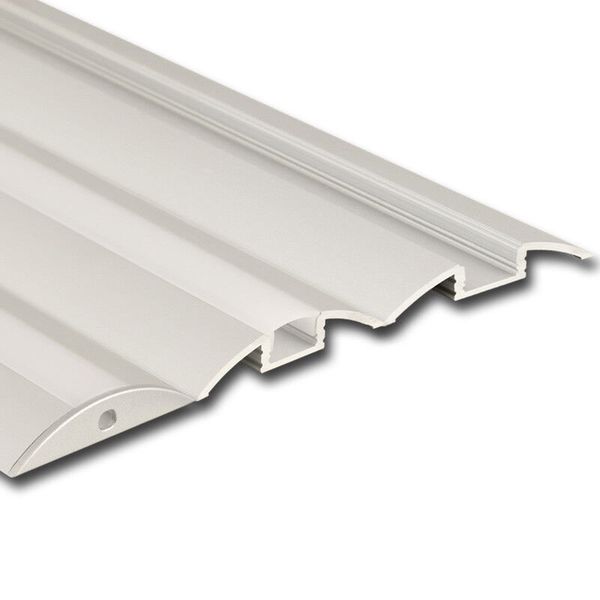 Step-on aluminum profile BH, 52x8 mm, without diffuser, 2 m image 1