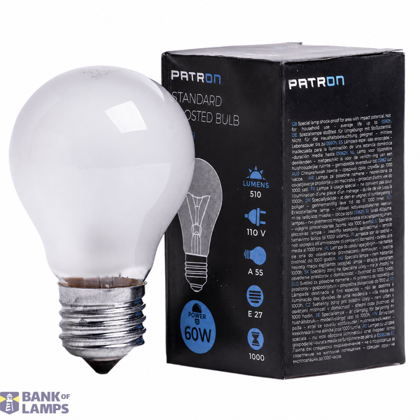 Incandescent Bulb 60W GLS Frosted E27 110V A55 image 1
