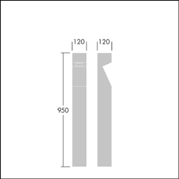 AXYL GEO H950 1L 930 A/S HFX ANT - LED bollard image 2
