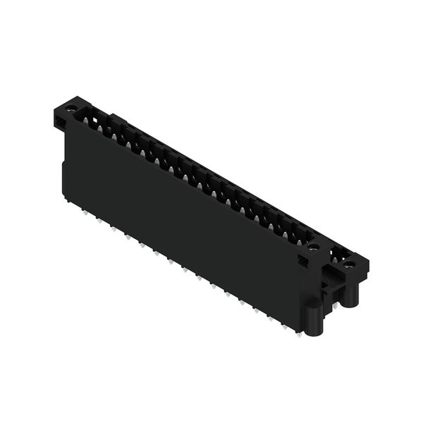 PCB plug-in connector, male header, Flange, THT/THR solder connection, 5.08 mm, Number of poles: 32, 180°, Solder pin length (l): 4.5 mm, black, Box image 2