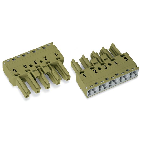 Socket 5-pole Cod. B light green image 2