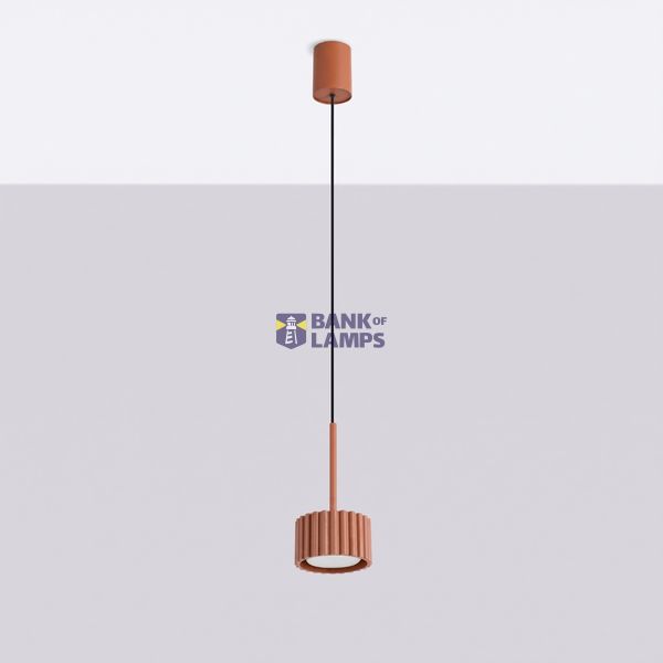 Pendant lamp AURA 1 red ochre Gx53 image 7