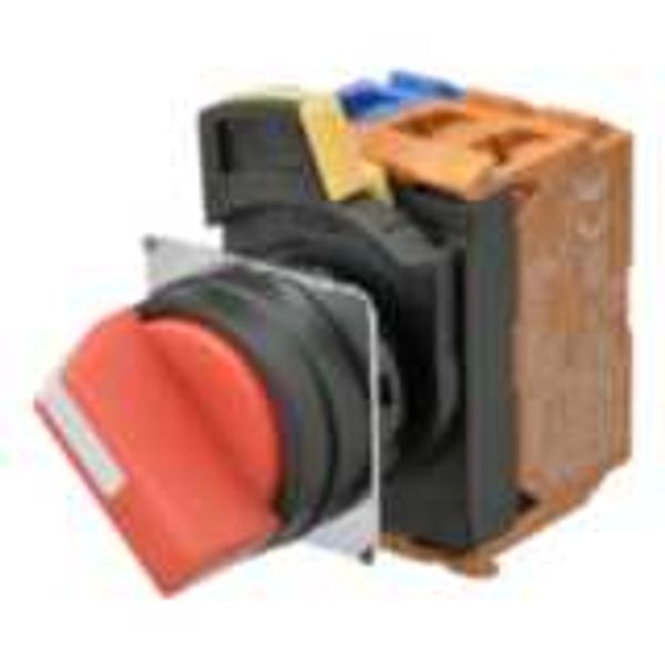 Selector A22NS Ã˜22, 3 position, NON-Lighted, bezel PLASTIC, AUTO RESET A2230456F image 1