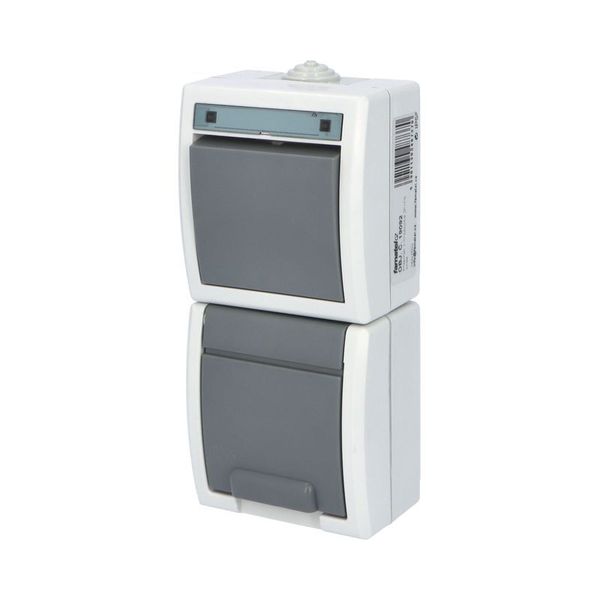 AQUANT SINGLE POLE / TWO WAY SWITCH + SOCKET 2P+Z VERTICAL image 3