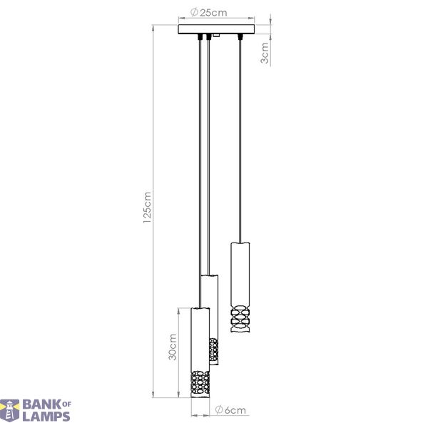 Pendant lamp LIRO 3P white image 11