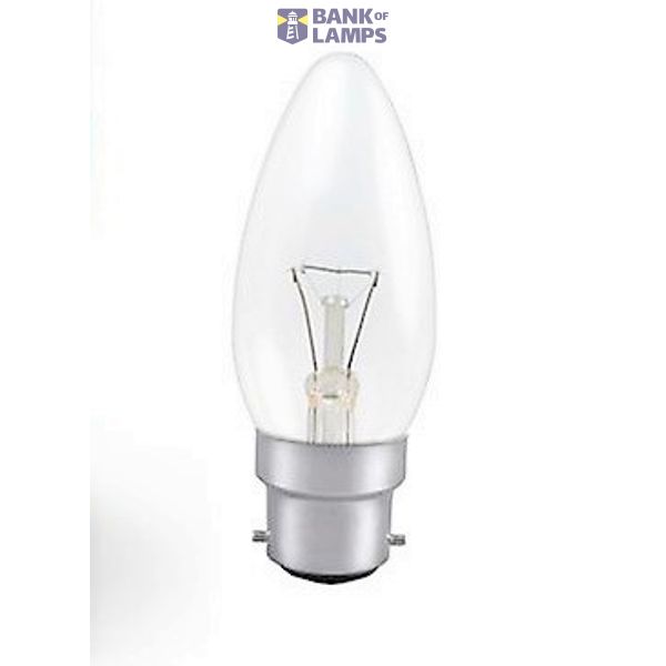 Incandescent Bulb C35 230V 60W B22 clear Bellight image 1