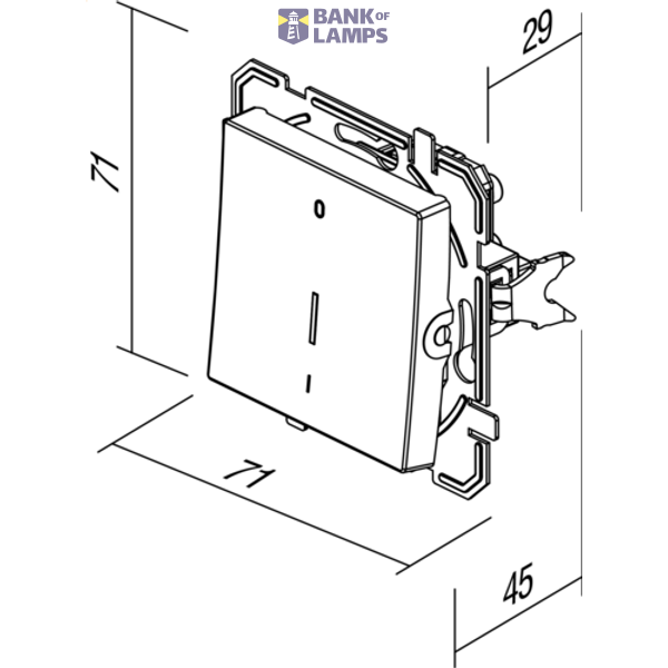 SWITCH 2POLE 16AX 250V~ PW IN 03 XO 4415026 image 2