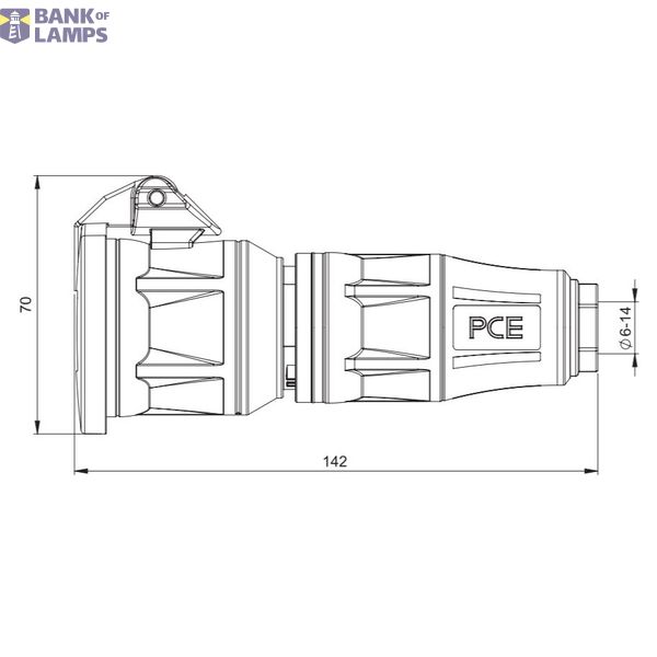 IP54 portable socket with flap image 3