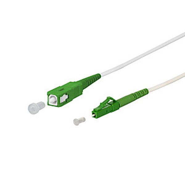 OpDAT patch cord SC-S APC/LC-S APC OS2, white, 10.0 m image 3