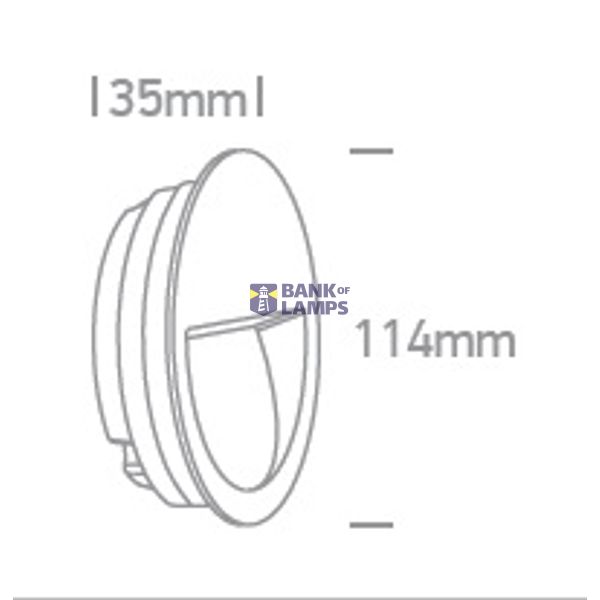 ANTHRACITE WALL RECESSED 3W WW IP65 DARK LIGHT 100-240V image 3