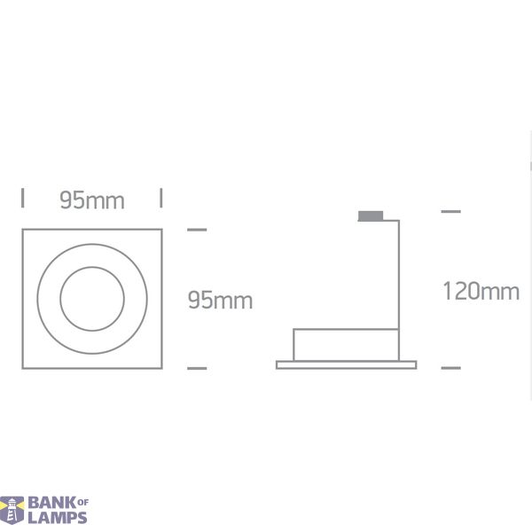 BLACK GU10 10W DARK LIGHT image 2