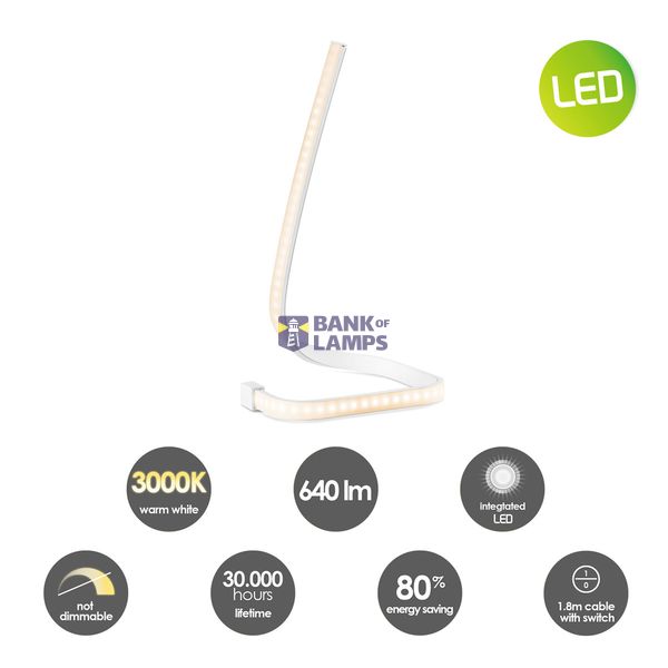 LED swirl table lamp ↕ 29,2 cm white image 2