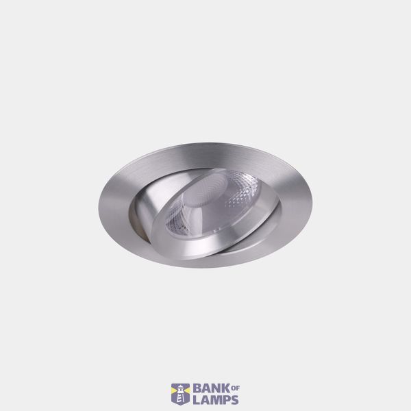 Downlight Play Flat Round Adjustable 11.9W LED neutral-white 4000K CRI 90 18.8º DALI-2 Satin aluminium IP23 1282lm image 1