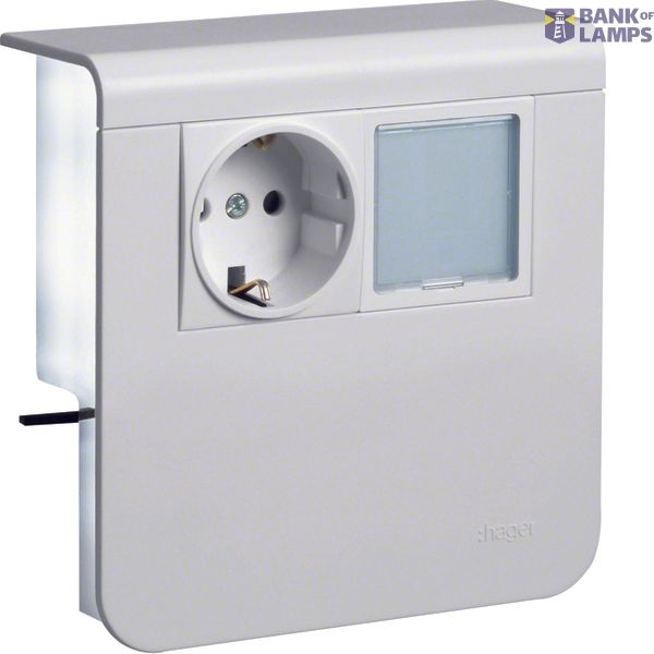 acc.box SL20080 socket+LED p.white image 1