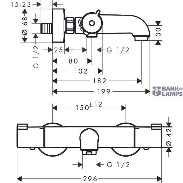 Ecostat 1001 CL bath thermostat image 1