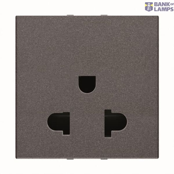 N2238 AN - Euro-American earthed socket outlet - 2M - Anthracite image 1