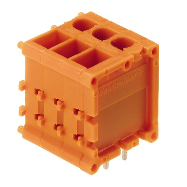 Printed circuit board terminals, 5.08 mm, Number of poles: 18, 180°, Solder pin length (l): 4.5 mm, tinned, orange, TOP connection, Clamping range, max. : 2.5 mm², Box image 5