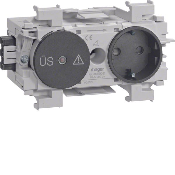 Socket-outlet+Surge Wago f-mount gb image 1