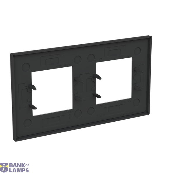 Frame 2-gang / 2+2-modules - Niessen logo - S - Stainless Steel image 2
