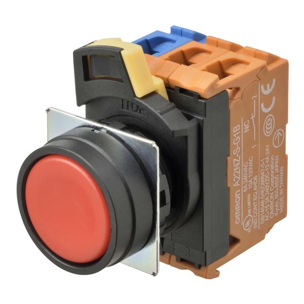 Pushbutton A22NN Ã˜22, bezel plastic, FLAT, MOMENTARY, CAP COLOR Opaque A2210009M image 1