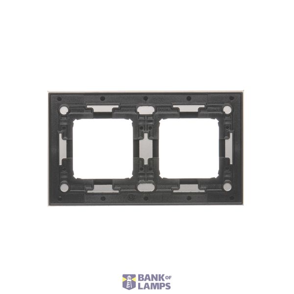 5 gang frame, black matt image 1