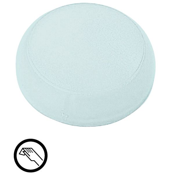 M22-XL-W-X9 Lens, indicator light white, flush, symbol manual operation image 1