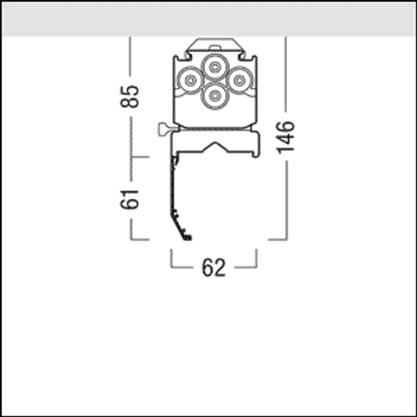 TEC C REFL WW L2000 SR IP64 - Wallwasher image 2