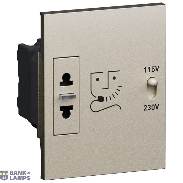 L.NOW- SHAVER SOCKET WHITE CHAMPAGNE image 1
