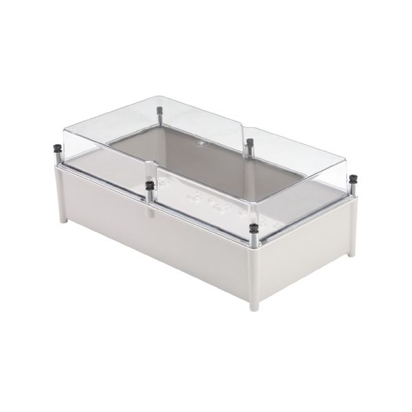 TBF (polyester empty enclosure), Empty enclosure, Height: 558 mm, Width: 302 mm, Depth: 210 mm, Material: Glass fibre-reinforced polyester, untreated, Light Grey, Transparent image 1