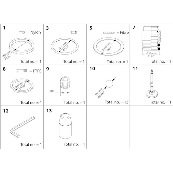 SVA Overhaul Kit DN200 Replaces 148B6159 image 1