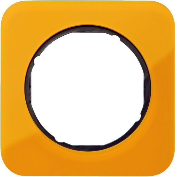 Frame 1gang, R.1, orange trans./black glossy, acrylic image 1