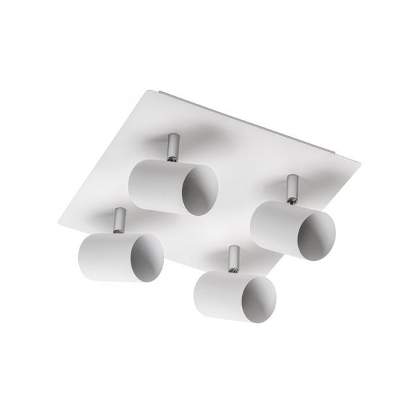 Ceiling luminaire VENETO, IP20, max. 4*20 W, GU10, round/square, white image 1