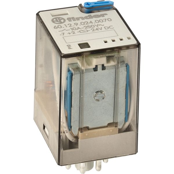 Rel. 2CO 10A/24VDC/Agni/Test button/LED/diode (60.12.9.024.0070) image 5