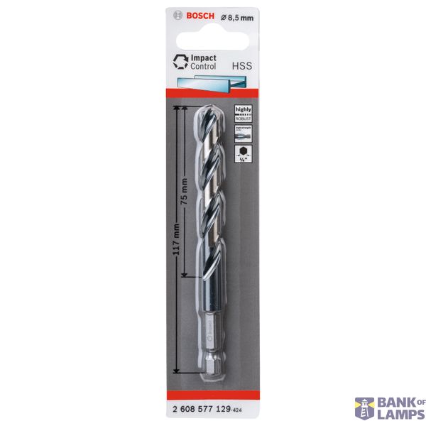 HSS Hex-Shank Twist Drill Bit 8.5 mm 8.5 x 75 x 117 mm 1 pcs. image 2