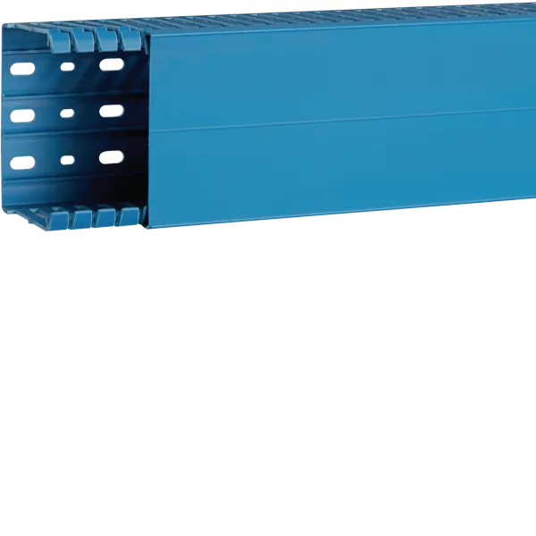 Slotted panel trunking made of PVC BA7A 80x100mm blue image 1