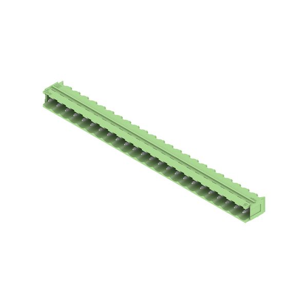 PCB plug-in connector, male header, Dovetails for fixing blocks, THT solder connection, 5.08 mm, Number of poles: 24, 90°, Solder pin length (l): 3.2 mm, tinned, Pale green, Box image 3