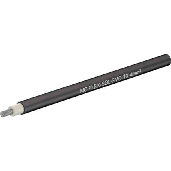 Polyolefine-photovoltaic cable, halogen free, Cableline, 4.0 mm², 52 x 0.3 mm, black, outer Ø 5.4 mm, 62.7431-91021 image 1