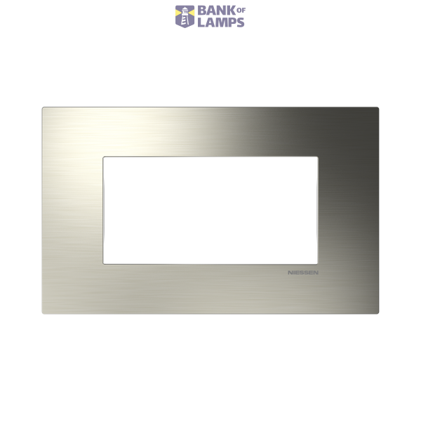 Frame - 1-gang / 4-modules - Niessen logo - S - Nickel image 1
