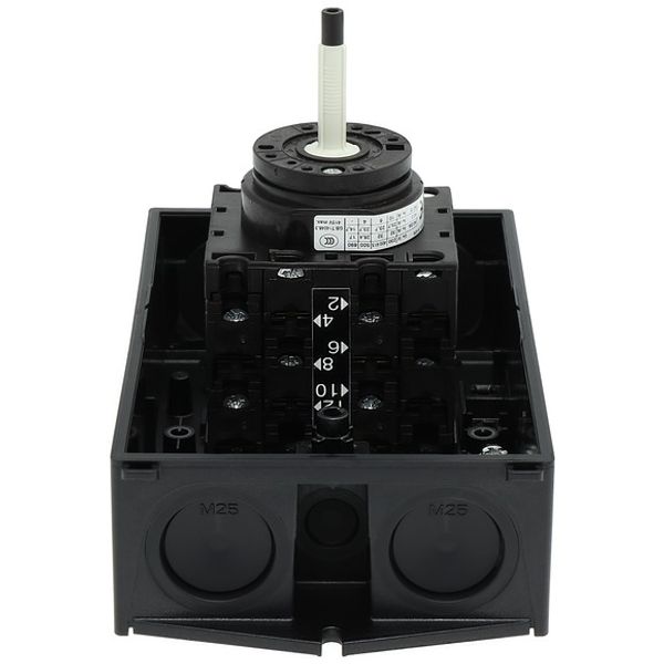 T3-4-15700/I2/SVB Main switch, T3, 32 A, surface mounting, 4 contact unit(s), 6 pole, 2 N/O, Emergency switching off function, With red rotary handle and yellow locking image 7