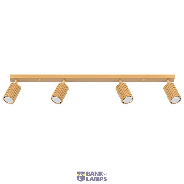 GOLD CARBON CEILING LAMP OBLONG STRIP WITH 4 REFLECTORS image 2
