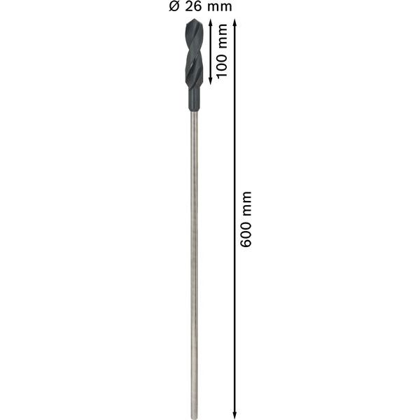Formwork and installation drill bits 26 x 600 mm, d 11 mm image 2