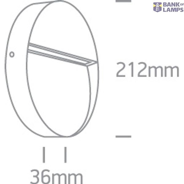 WHITE LED WALL LIGHT 9W WW IP54 230V image 2