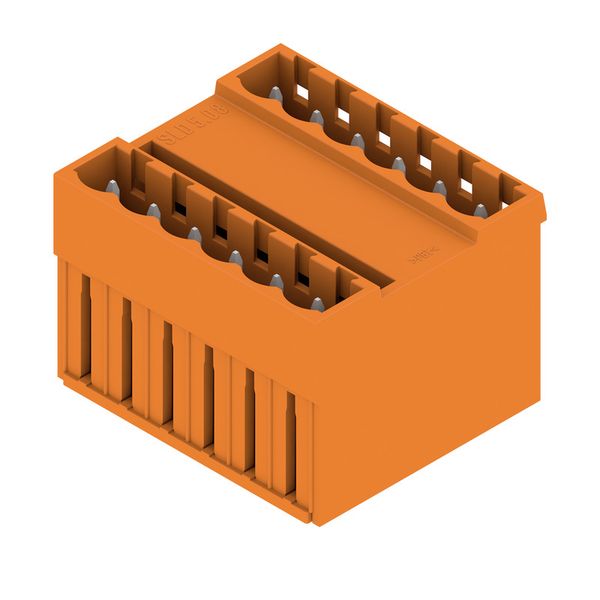 PCB plug-in connector, male header, closed side, THT solder connection, 5.08 mm, Number of poles: 12, 180°, Solder pin length (l): 3.2 mm, tinned, orange, Box image 1