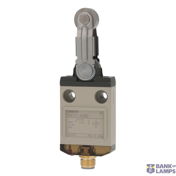 D4CC4060B Compact limit switch, connector type, 1 A 30 VDC, centre roller level D4CC4060B image 1