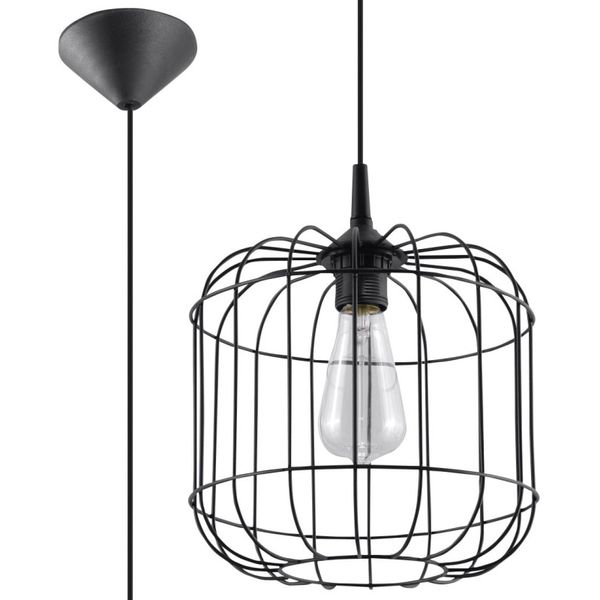 HANGING LAMP CELTA BLACK E27 1X60W IP20 image 1